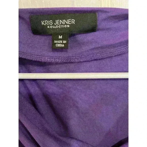 Kris Jenner Kollection Purple Asymmetrical Dress Sz Medium - Picture 6 of 8